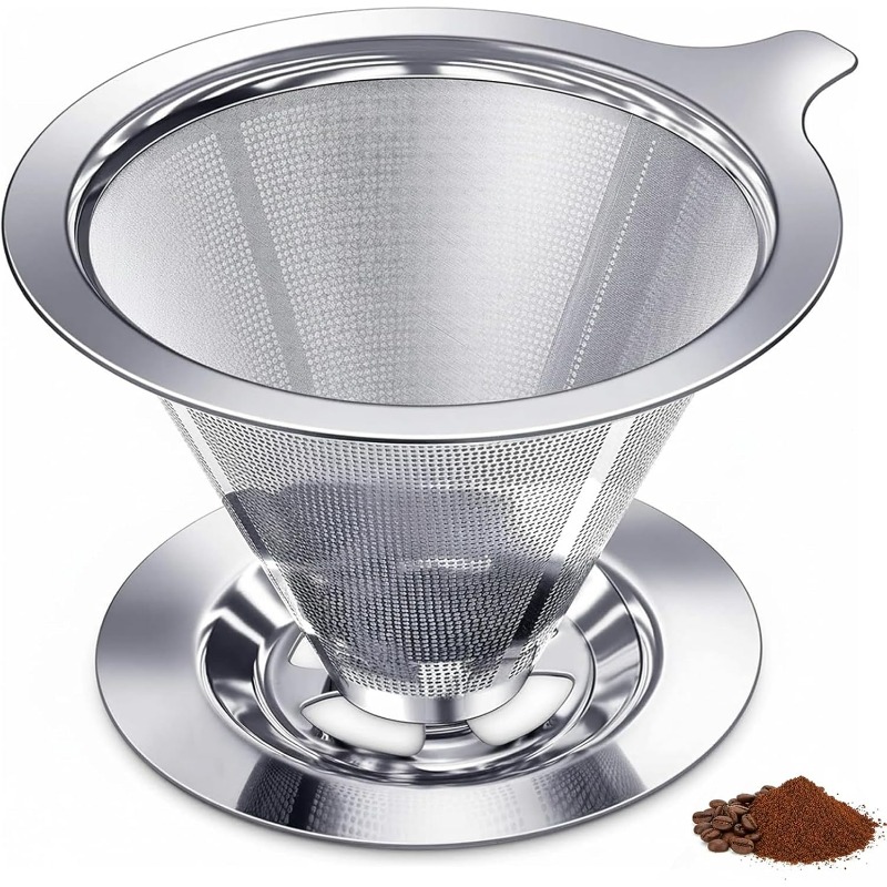 Coffee Equipment Pour Over - Filtro per Caffè in Acciaio Inox