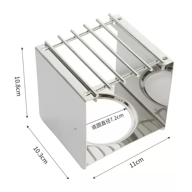 Coffee Equipment Camping - Supporto Quadrato in Acciaio Inox per
