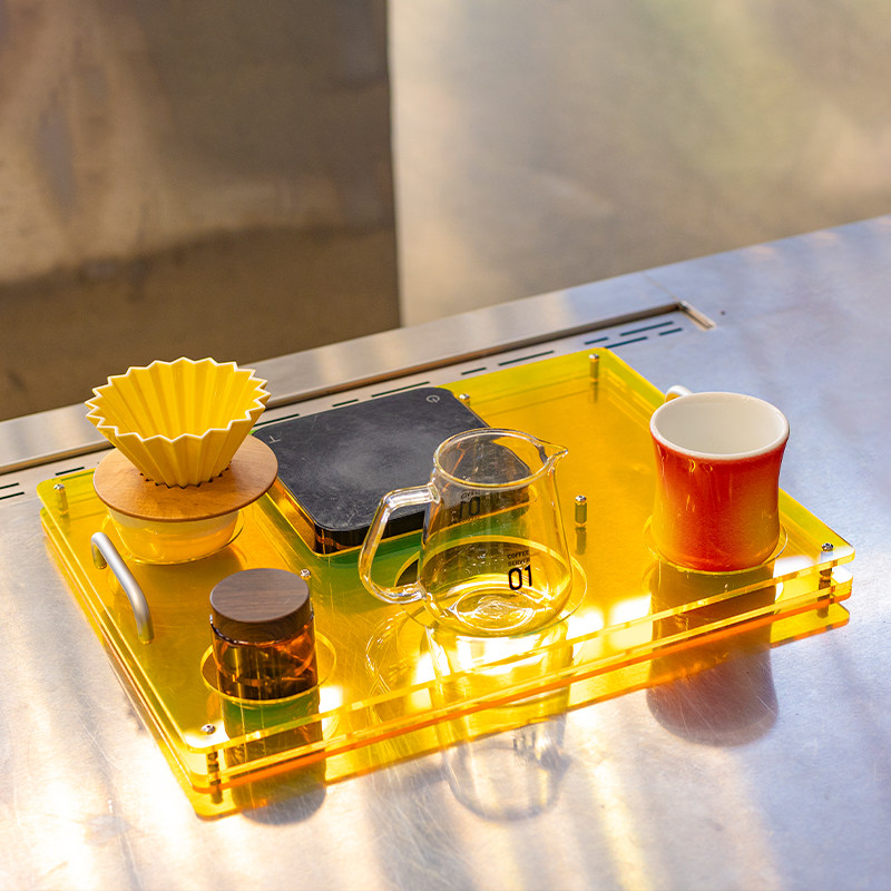 Coffee Equipment Tray - Vassoio per caffè in acrilico, utilizzato