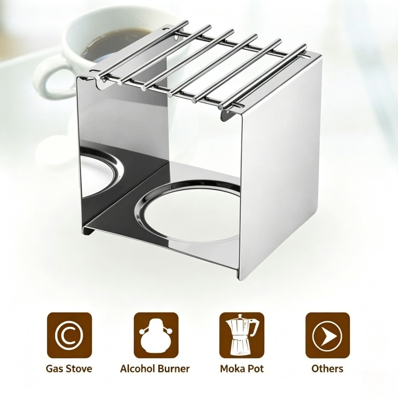 Supporto Quadrato in Acciaio I - Coffee Equipment Camping recensione e prezzo